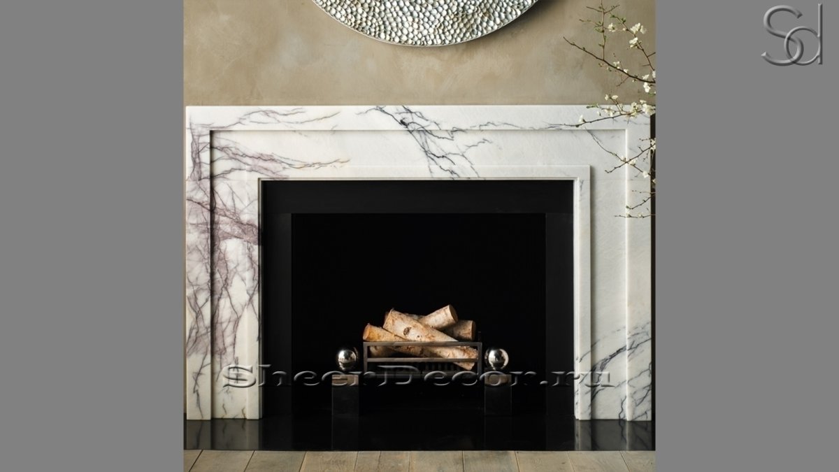 Камин из мрамора современный