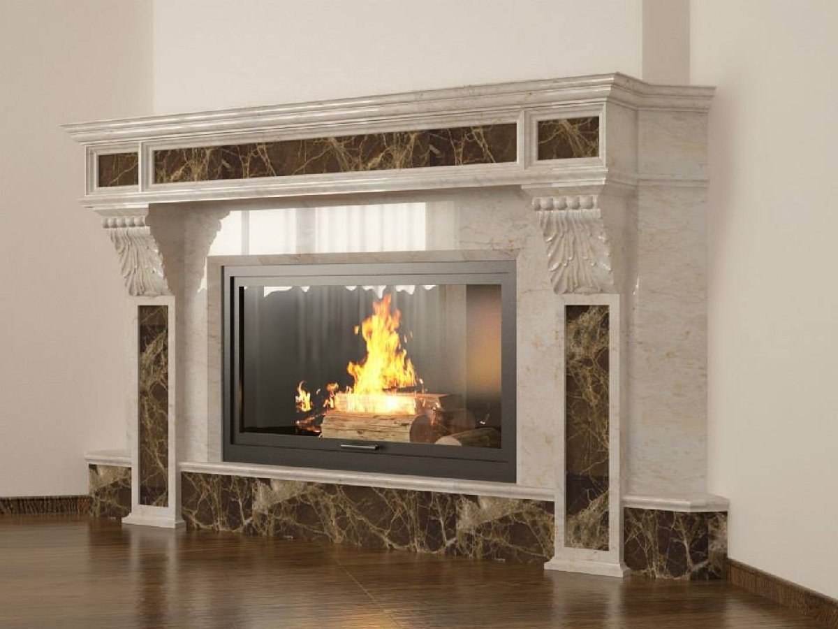 Классический камин из камня