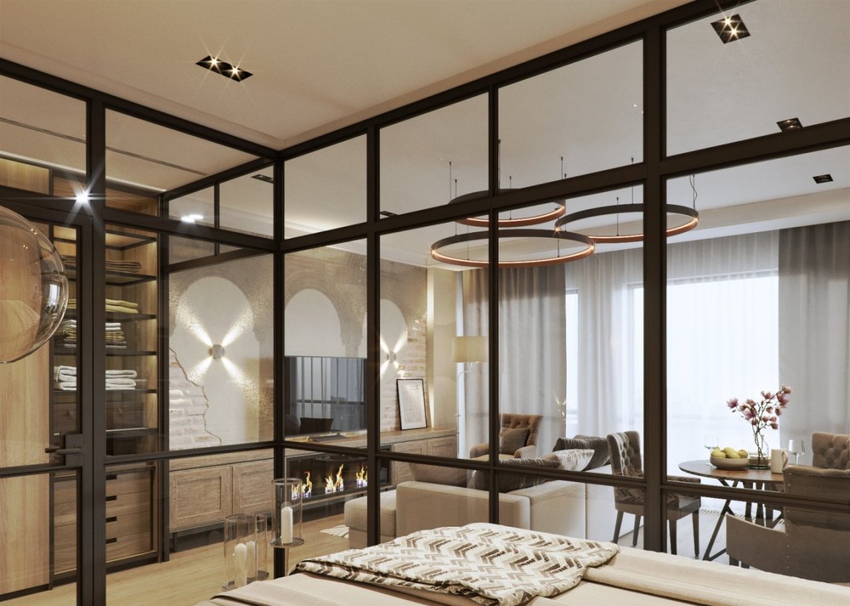 Лофт перегородки в интерьере