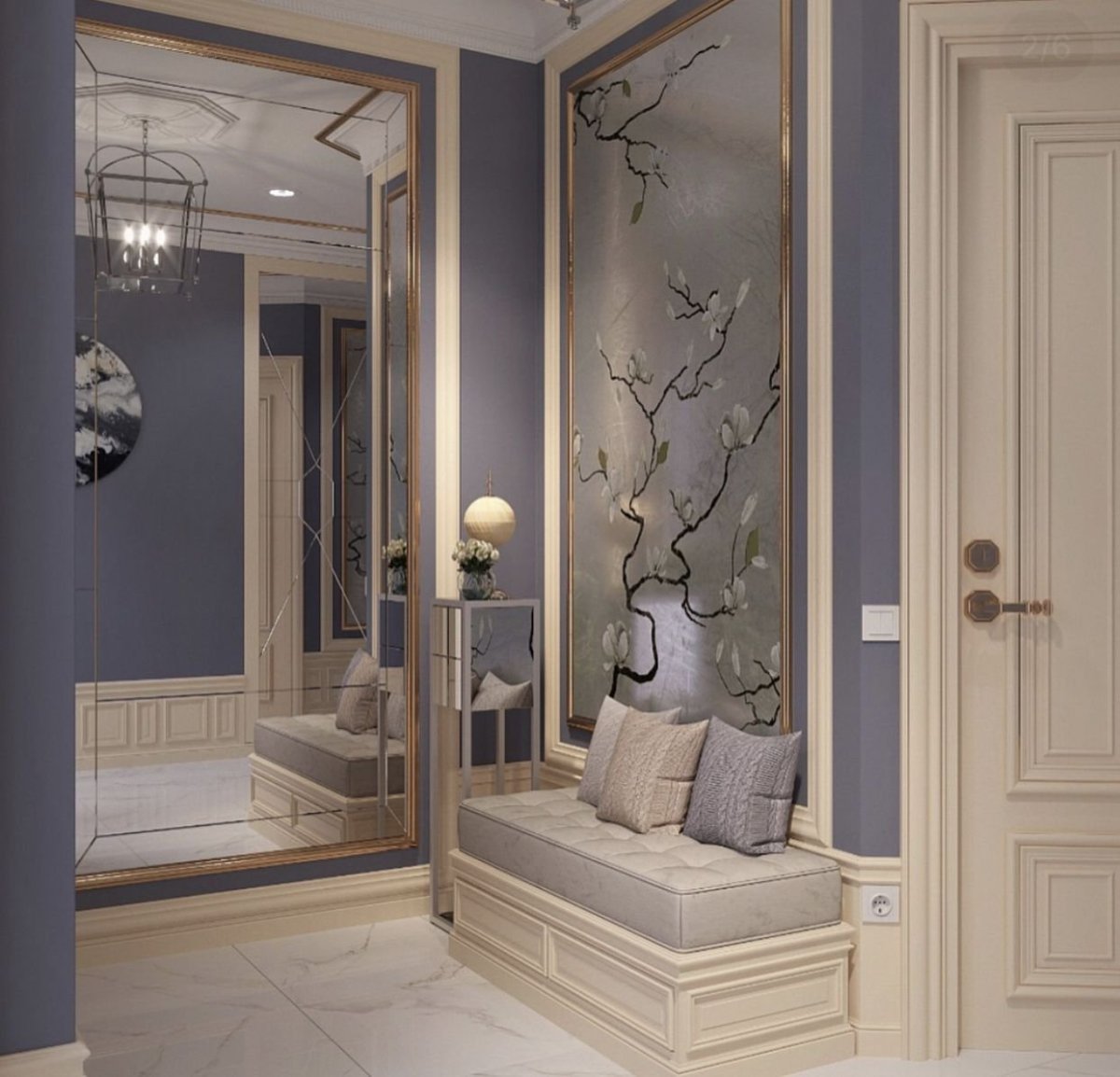 Прихожая шкаф отделанная деревом