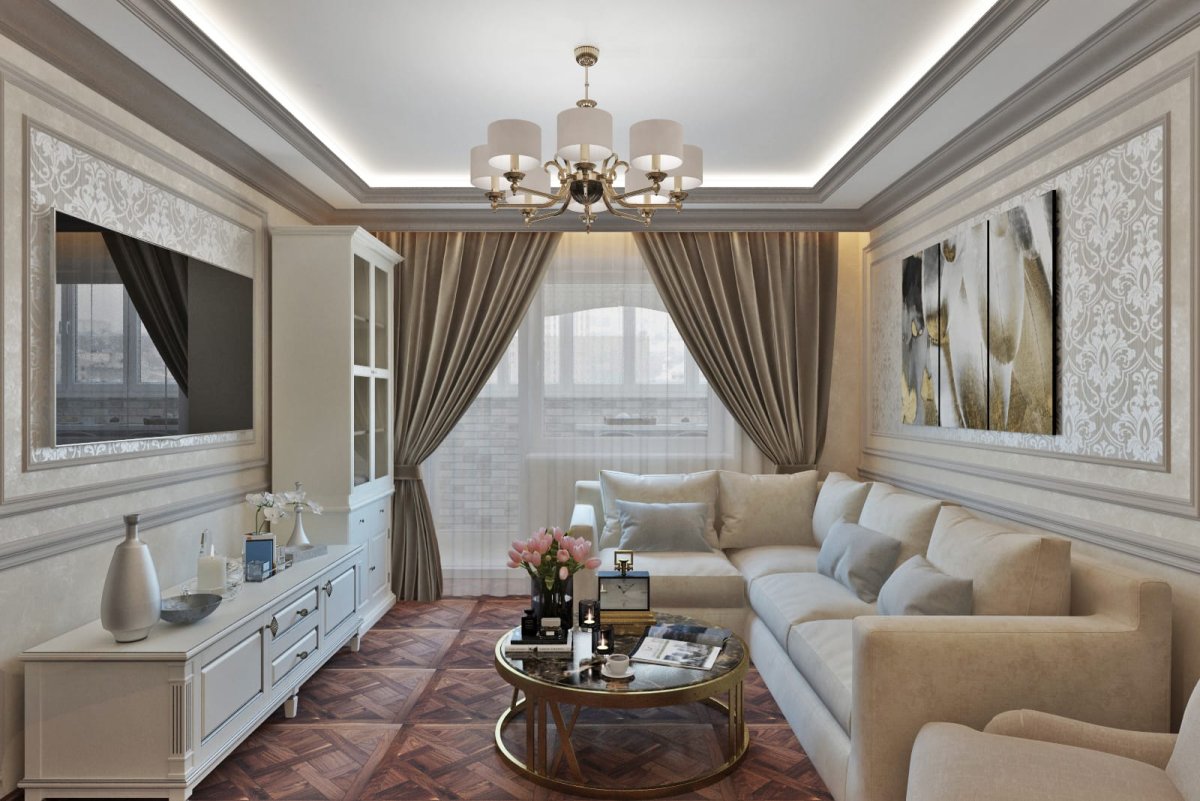 Гостиная в классическом стил