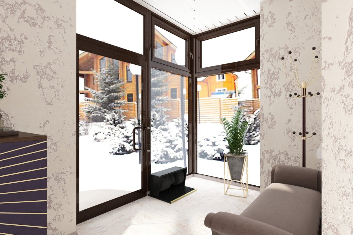 Остекление прихожей в частном доме