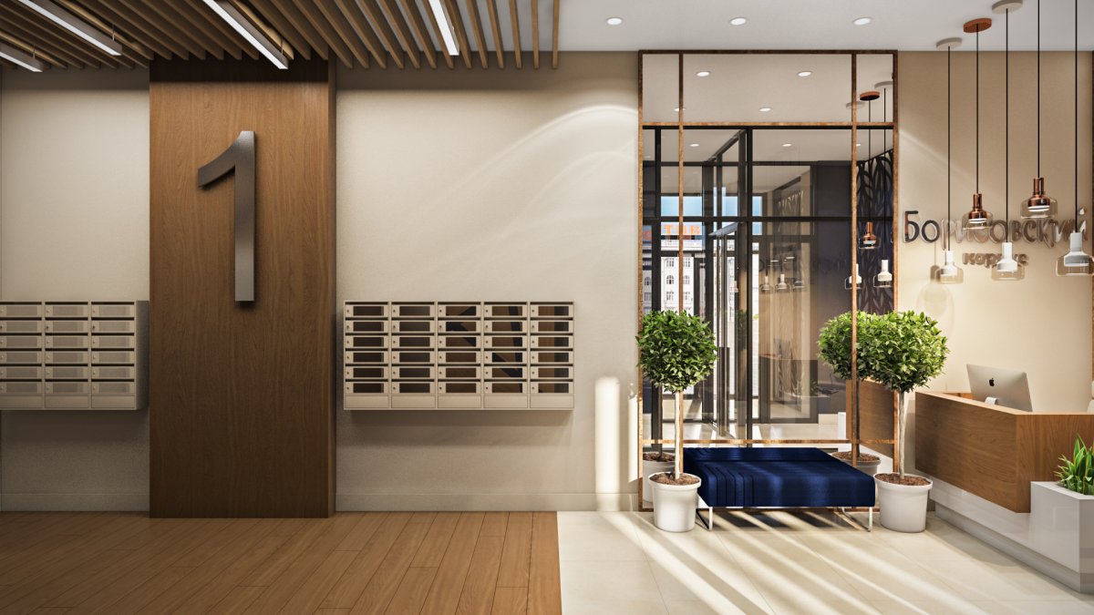 Лобби жилого комплекса