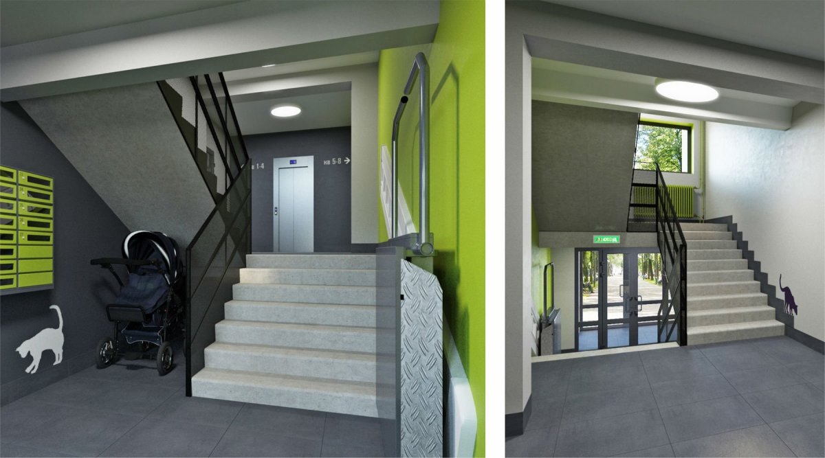 Стильный подъезд