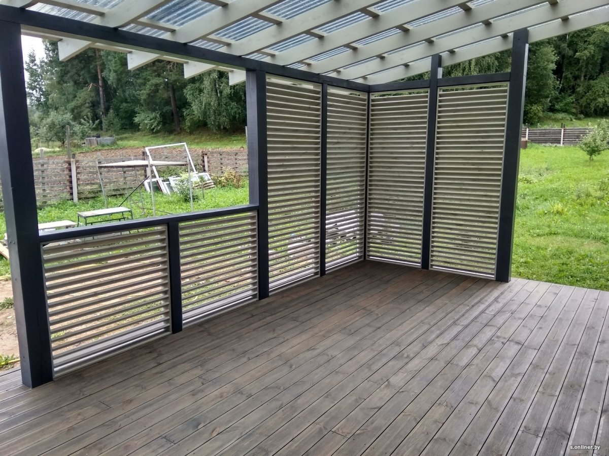 Навес над террасой 3м 5м