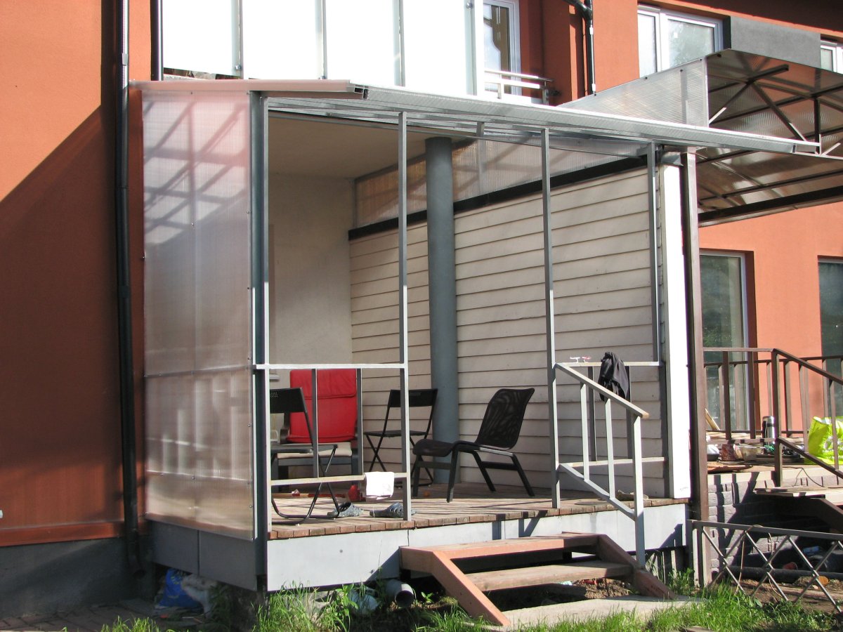 Перила в беседке