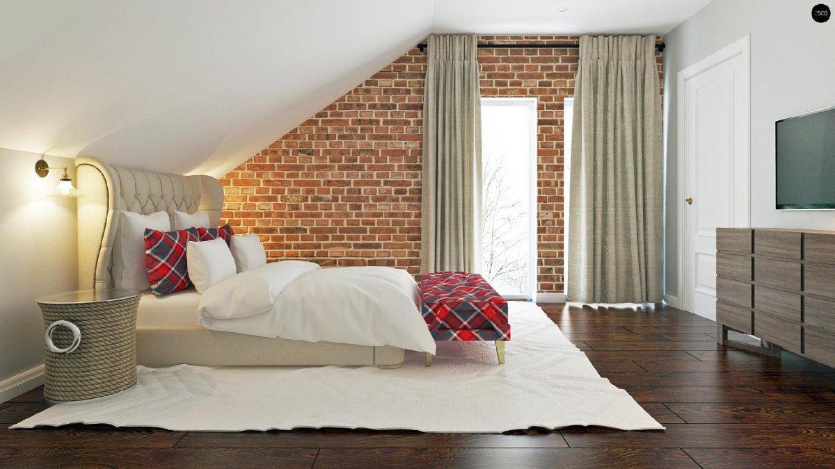 Спальня на мансарде