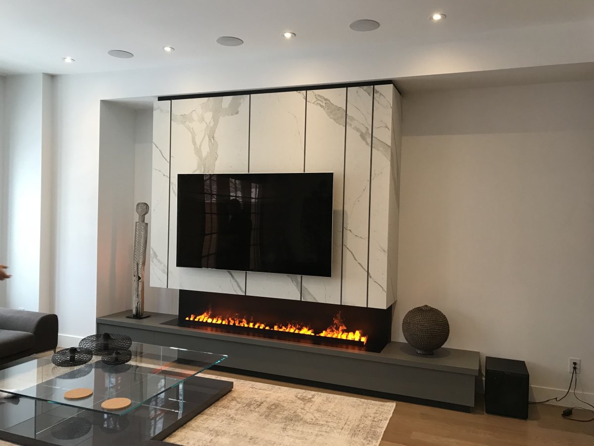 Биокамин в гостиной