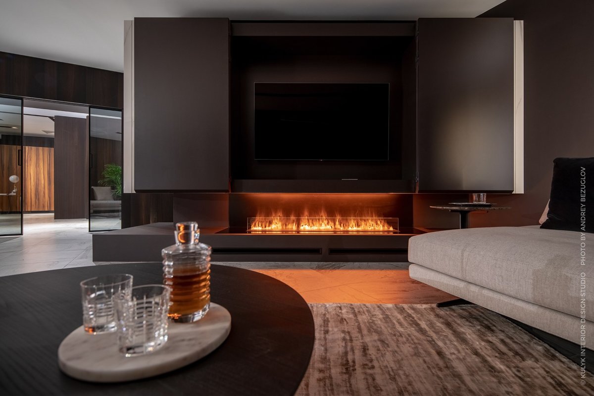 Камин декоративный электрический в интерьере