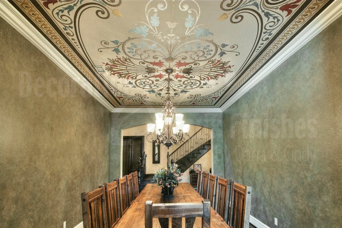 Расписной потолок в стиле арт деко