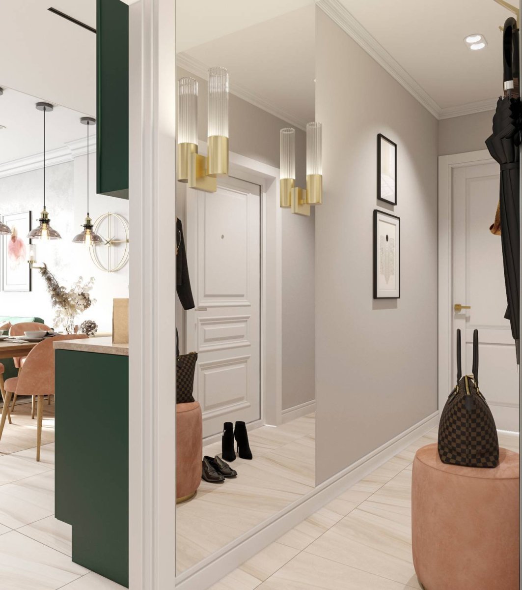 Зона прихожей в студии