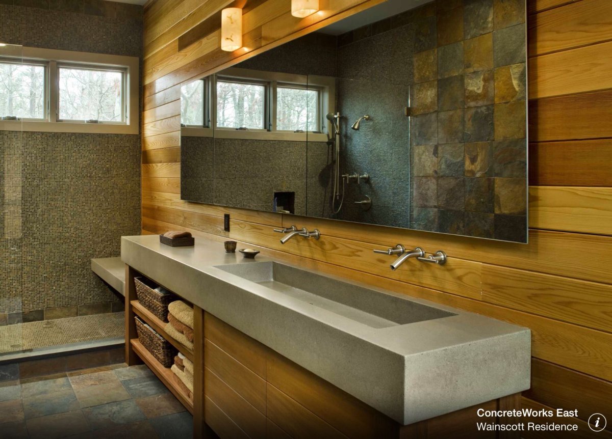 Раковина в деревянном доме