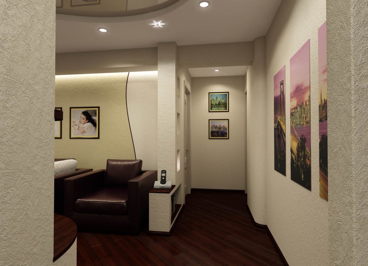 Гостиная совмещенная с прихожей