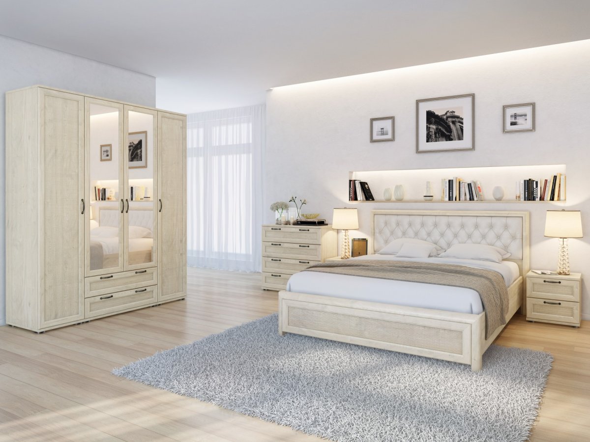 Спальня Наоми ТРИЯ В белом глянце