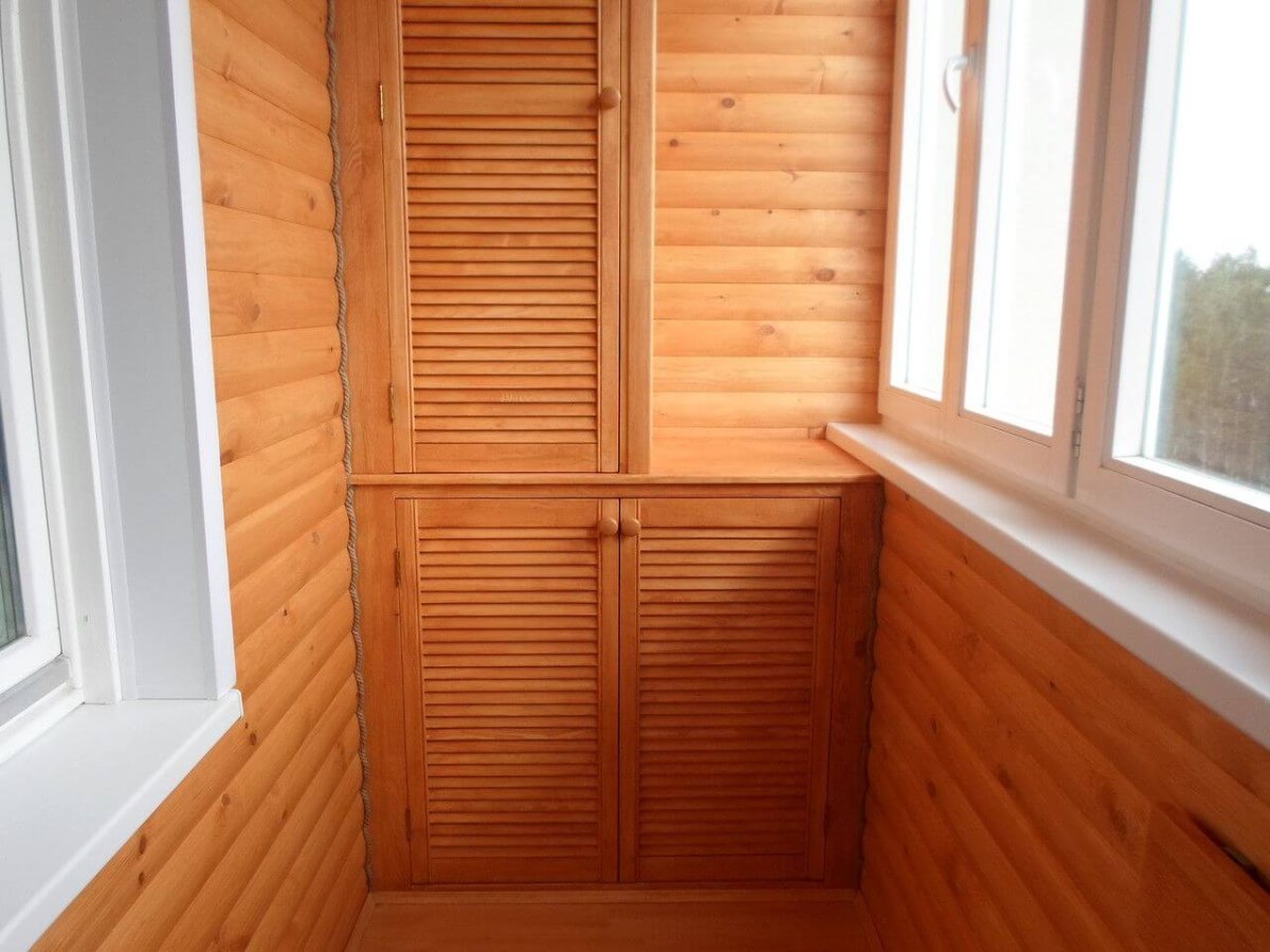 Обшивка балкона блок хаусом