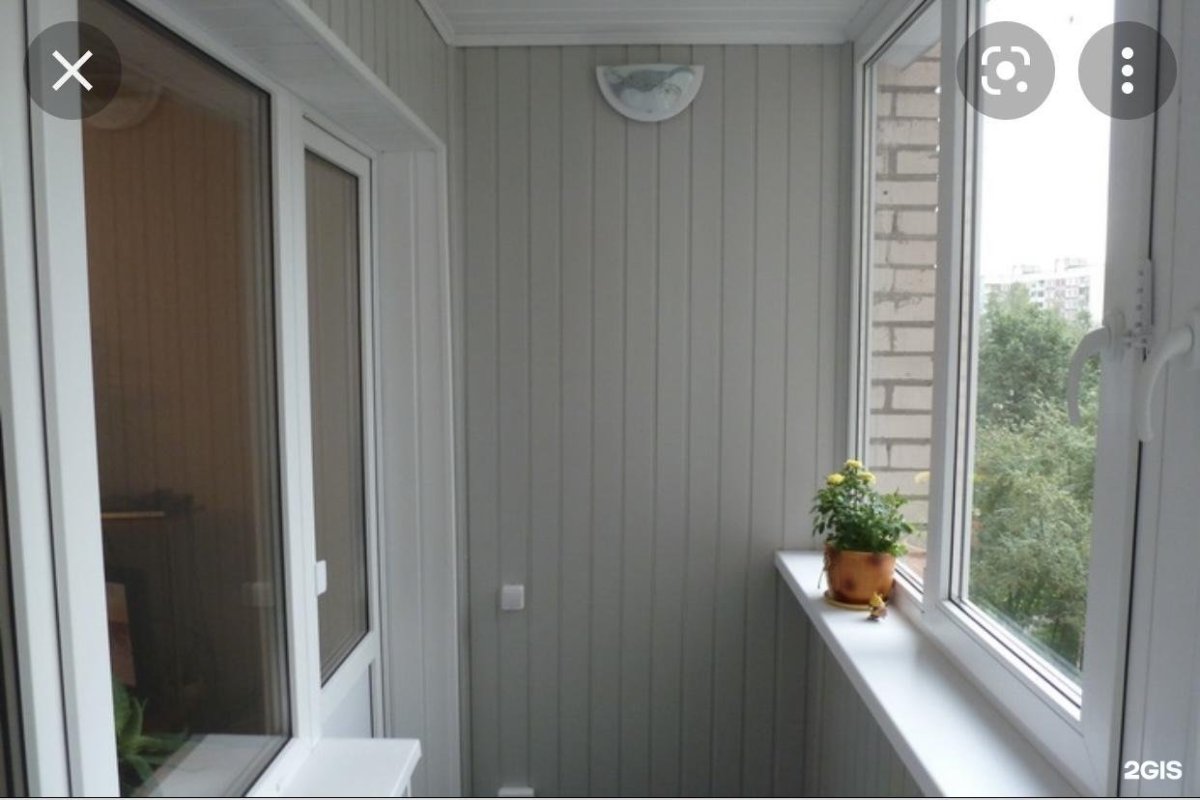 Балкон вагонка крашенная