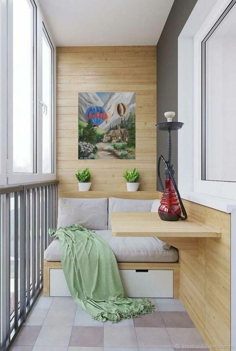 Отделка балкона под дерево