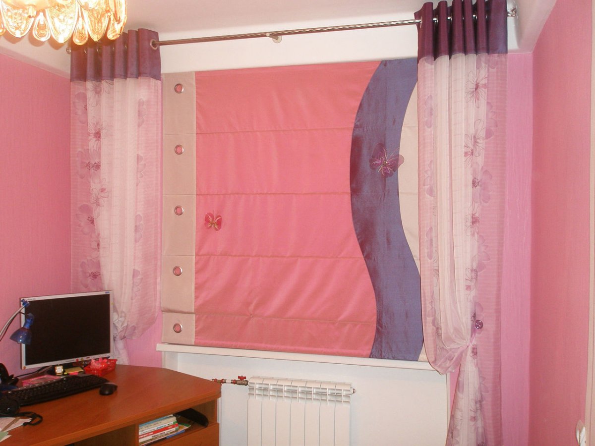 Римские шторы в стиле лофт