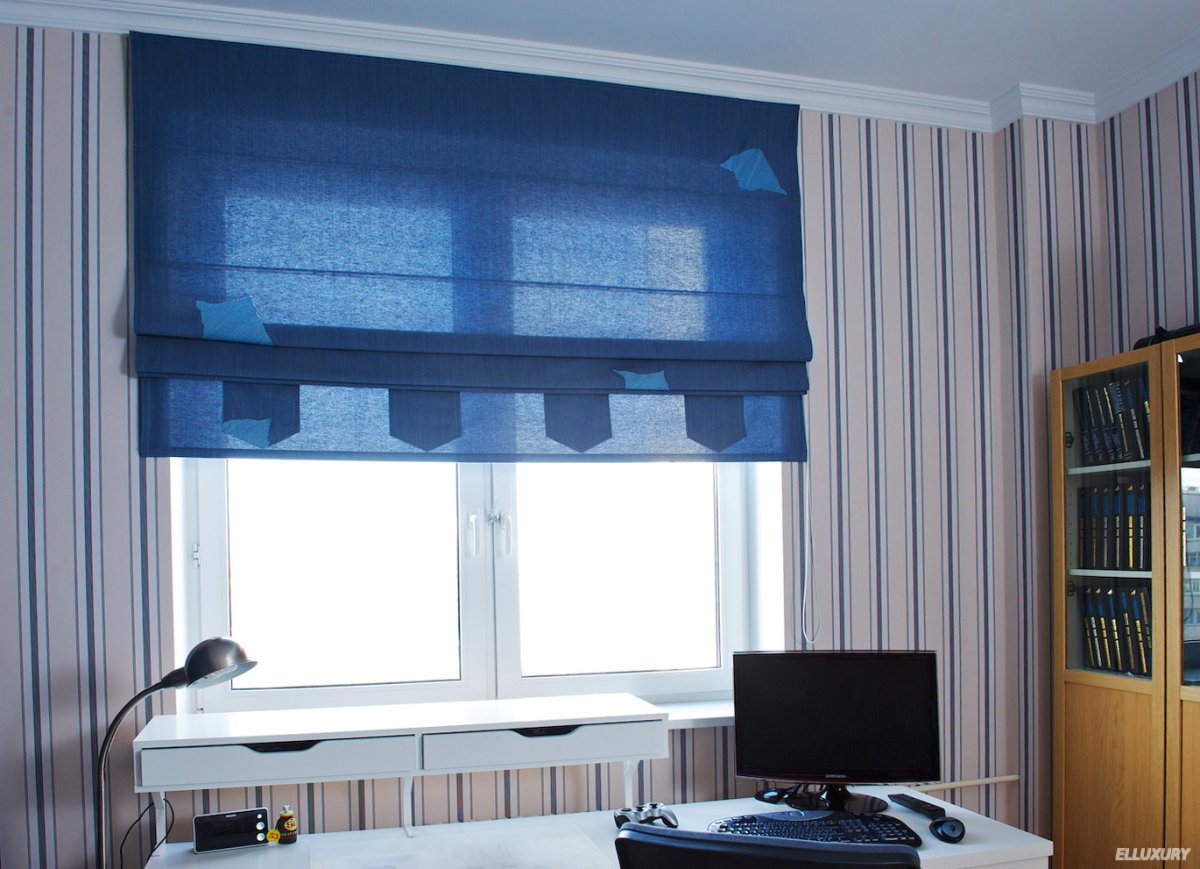 Римская штора в комнату мальчика