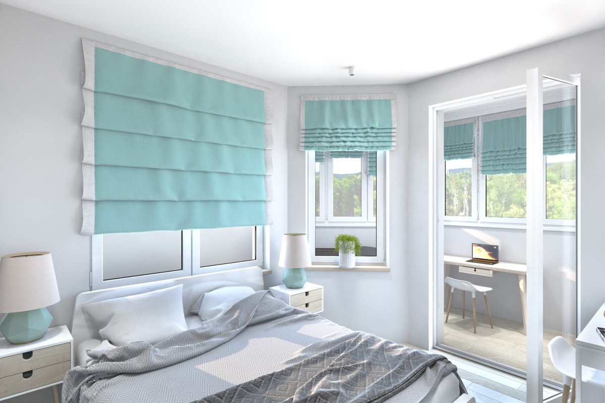 Римская штора в спальню