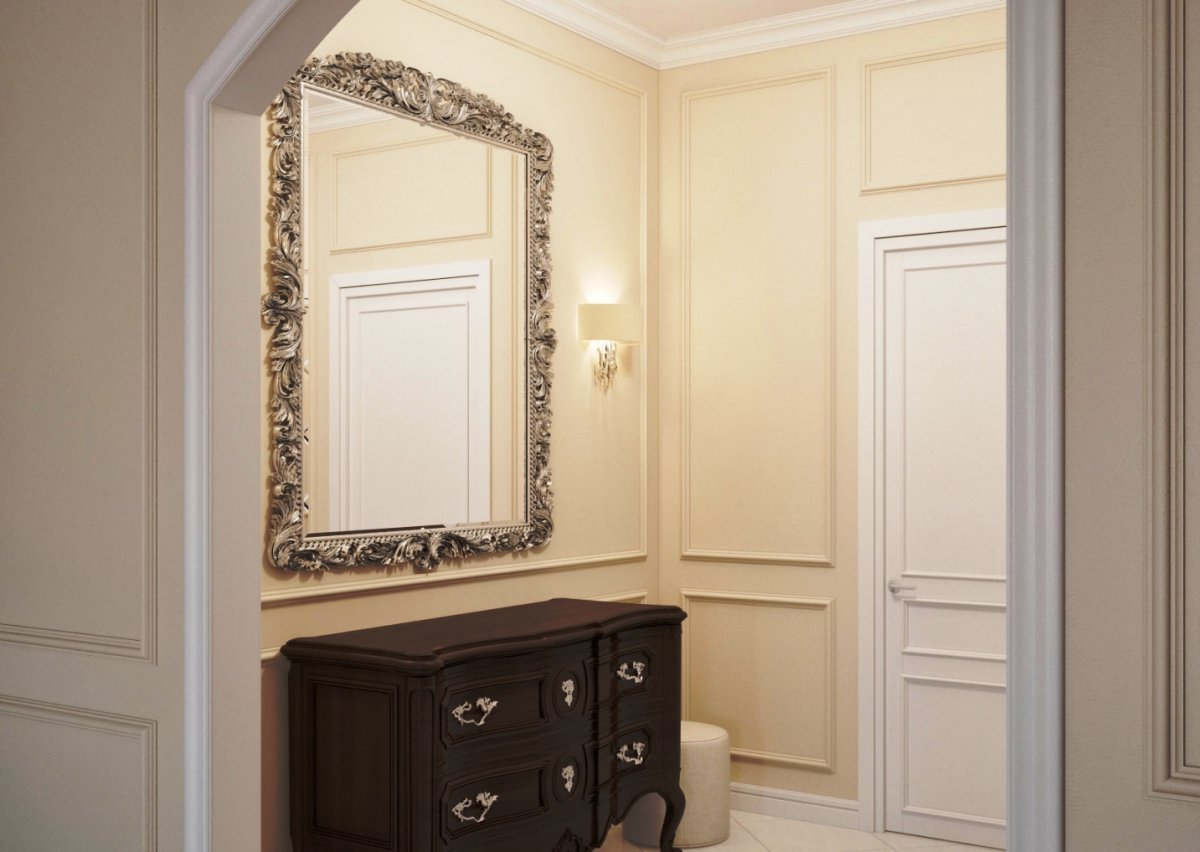 Классическое зеркало в прихожую