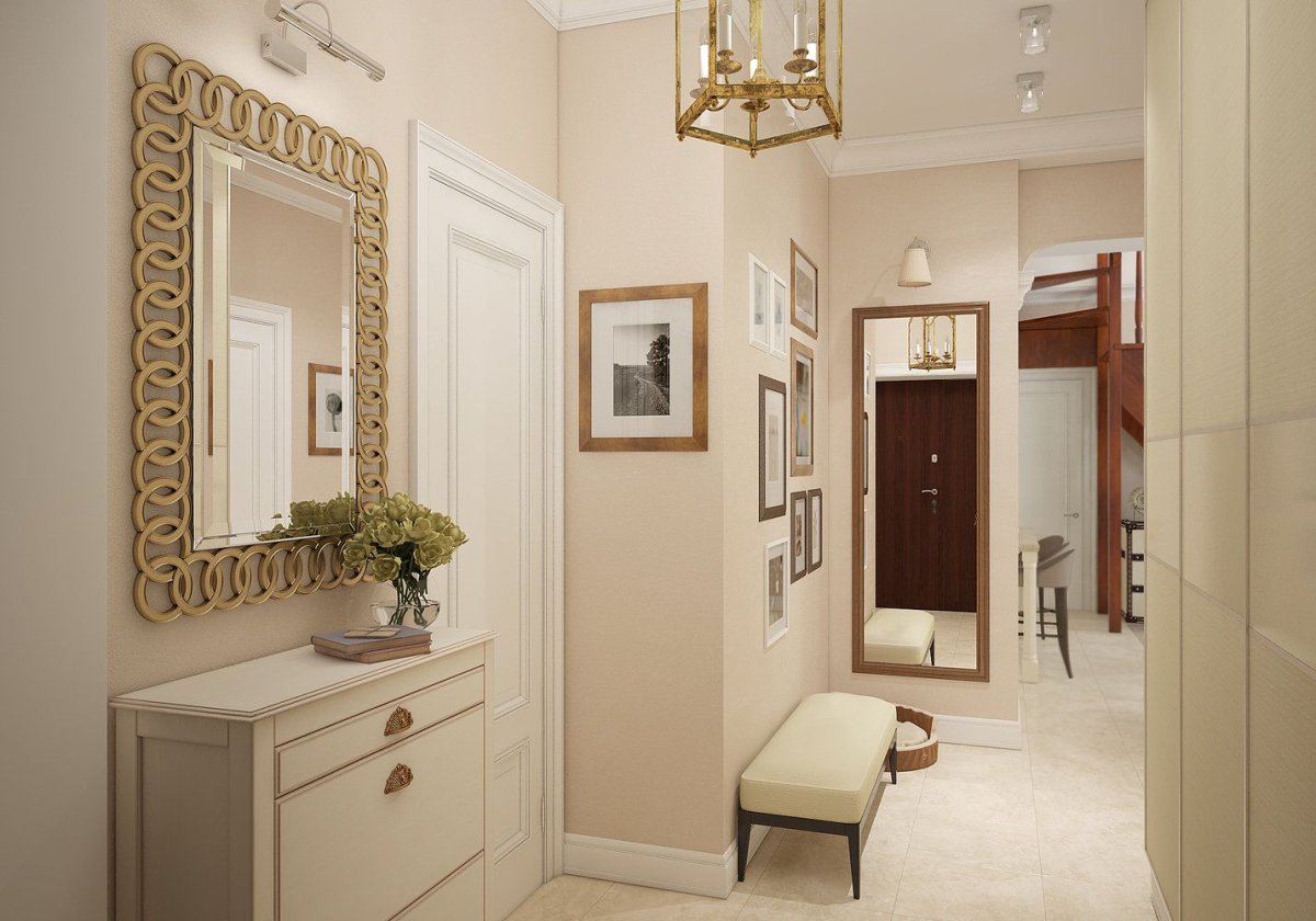 Освещение над зеркалом в прихожей