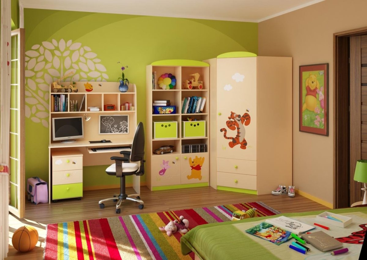 Наклейки на стену над детской кроваткой