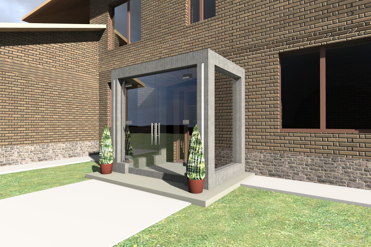 Проект входной группы частного дома