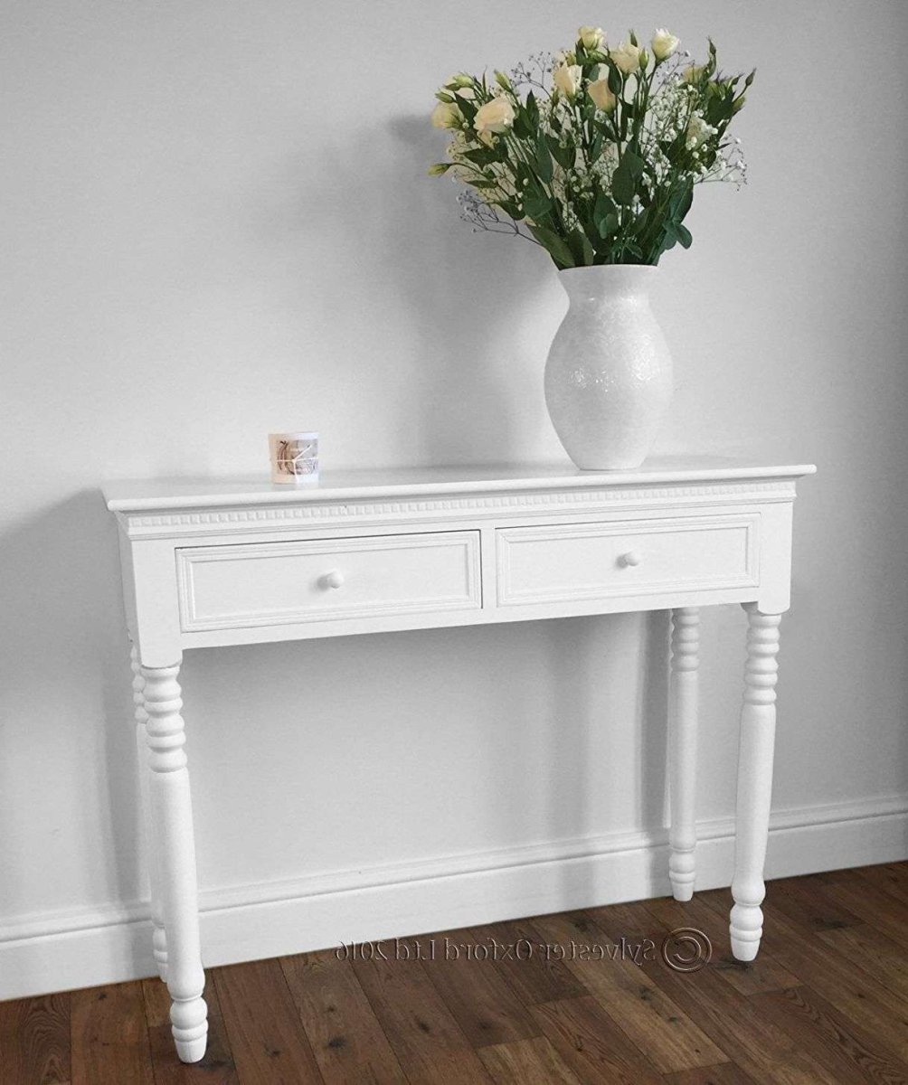 ХЕМНЭС консольный стол, белая морилка, 157x40 см