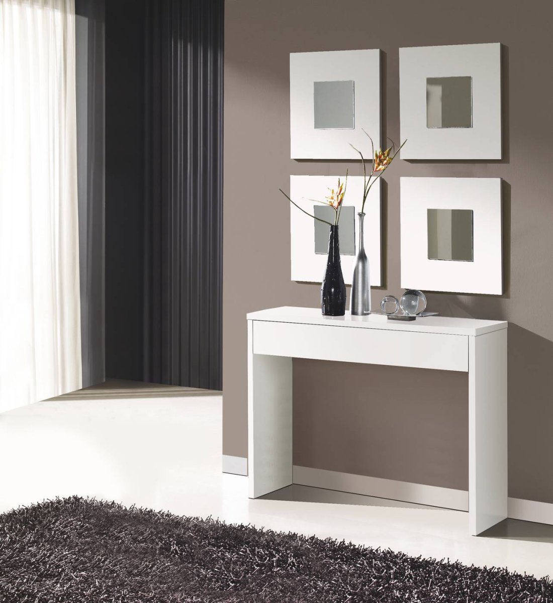 Консоль "Берже 6", белый ясень