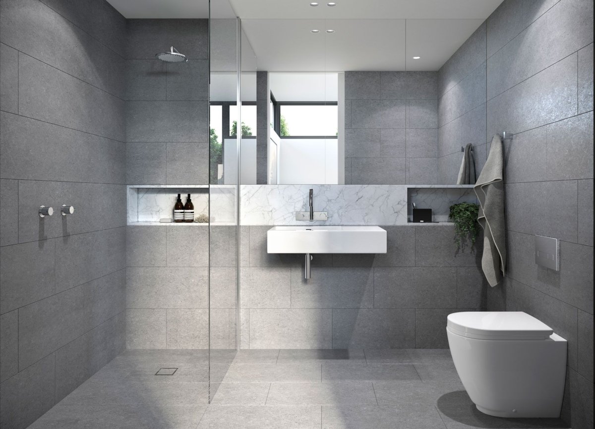 Маленькие бело-серые ванна