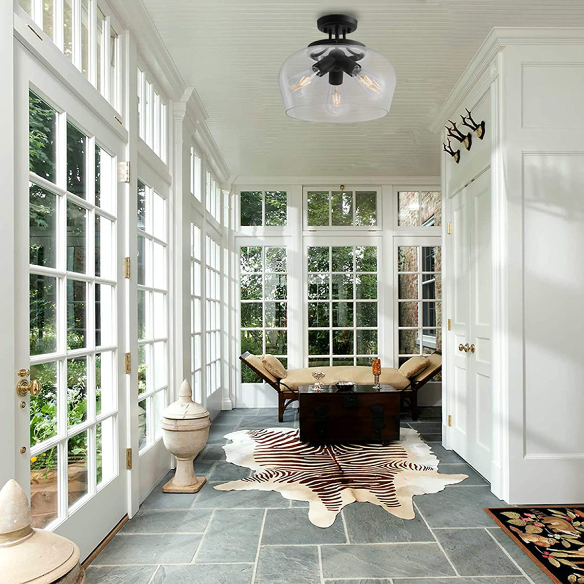 Застекленная терраса дом сайдинг французские окна