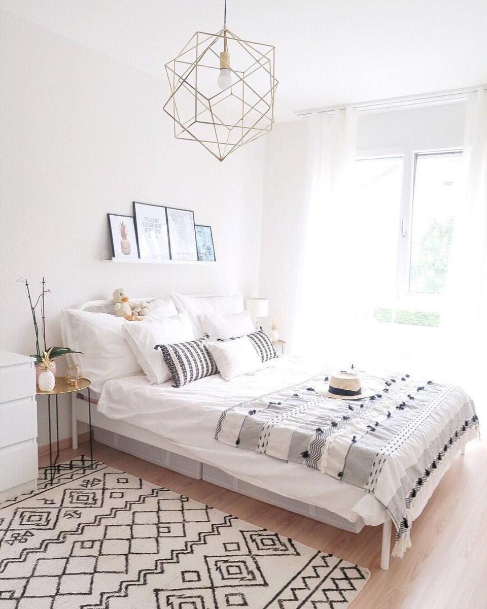 Спальня в скандинавском стиле икеа