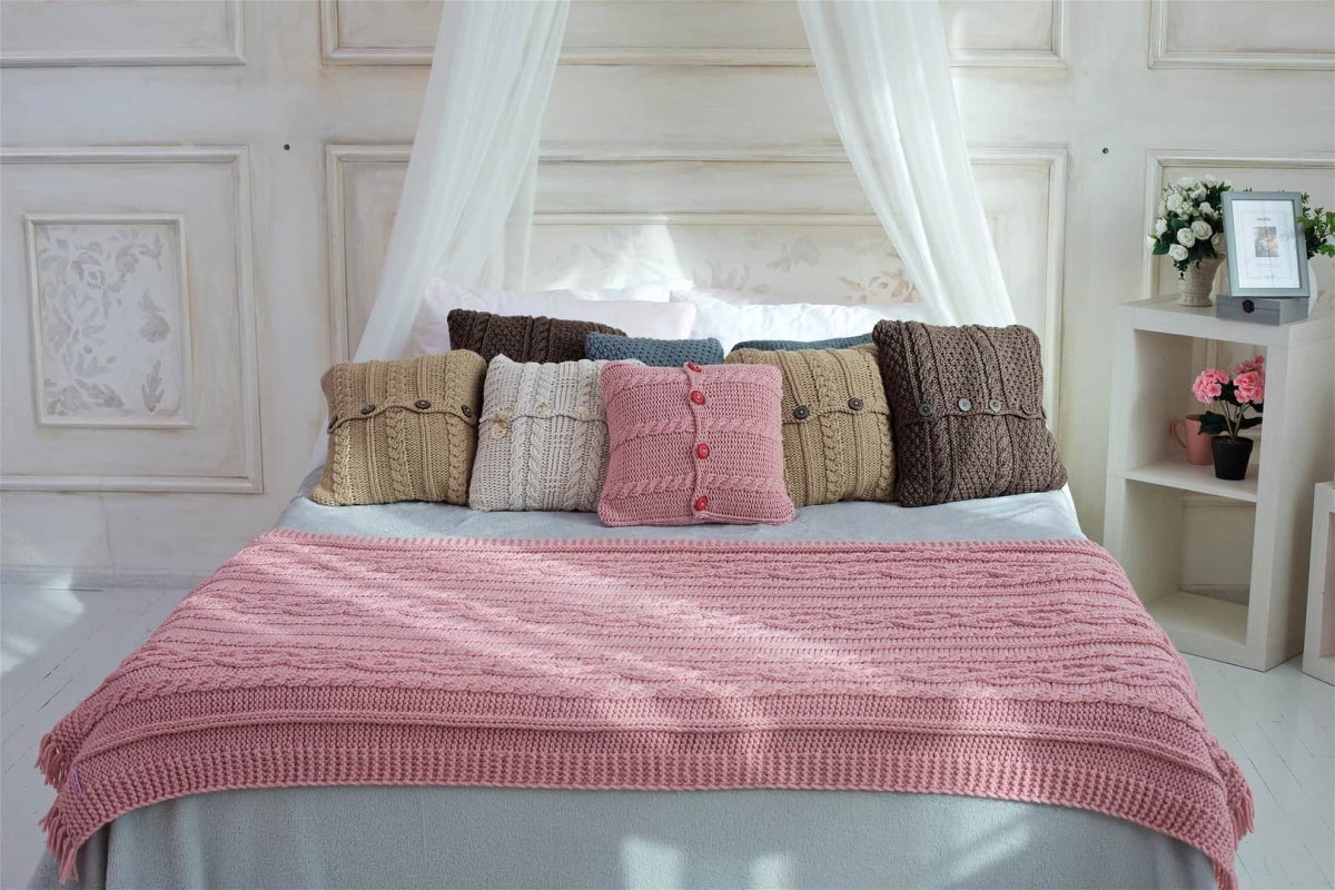 Плед вязаный