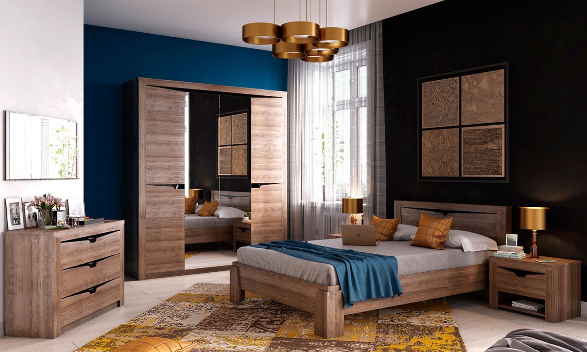 Спальня Эдем Браво мебель дуб сонома светлый