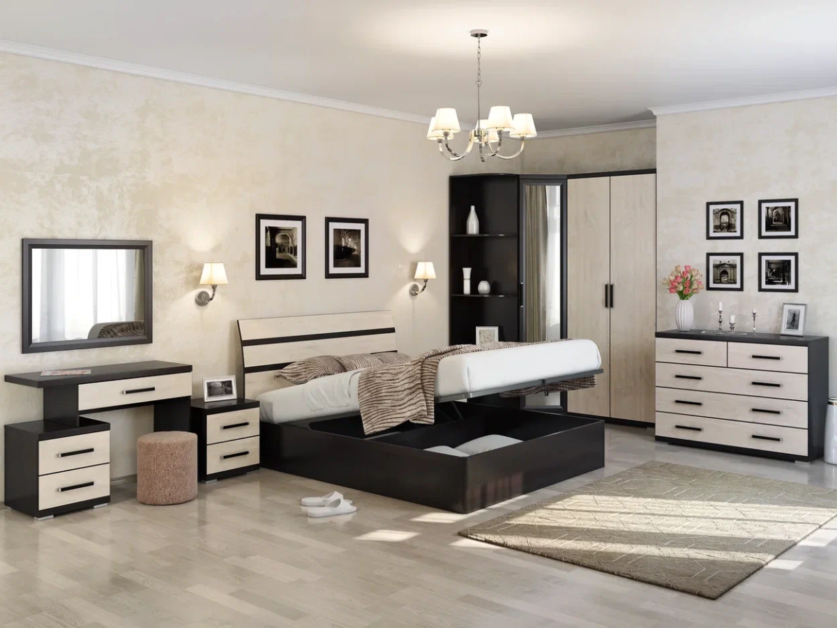 Спальня Леси Горизонт белый сонома