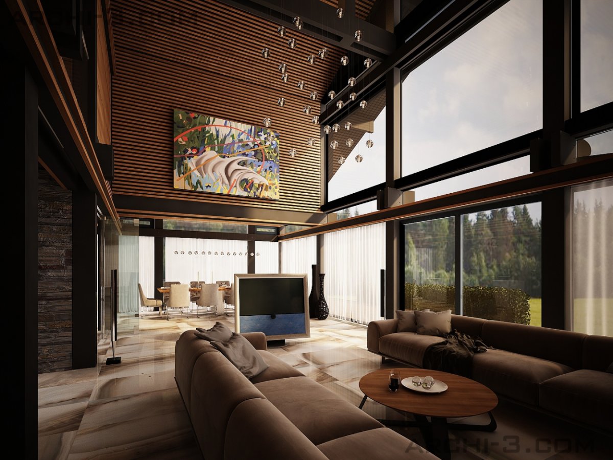 Тимбер фрейм внутри