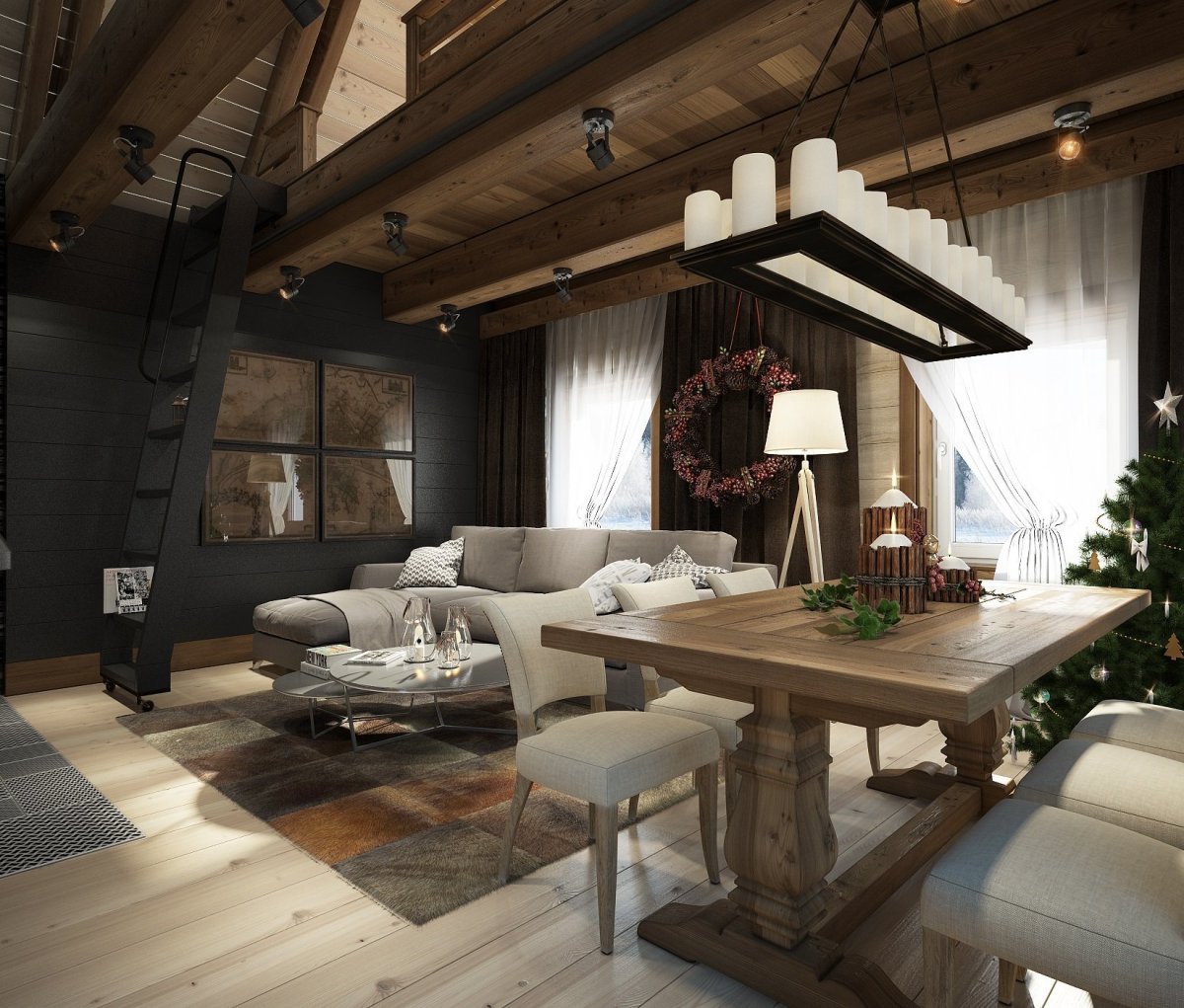 Интерьеры фахверковые Домогацкого