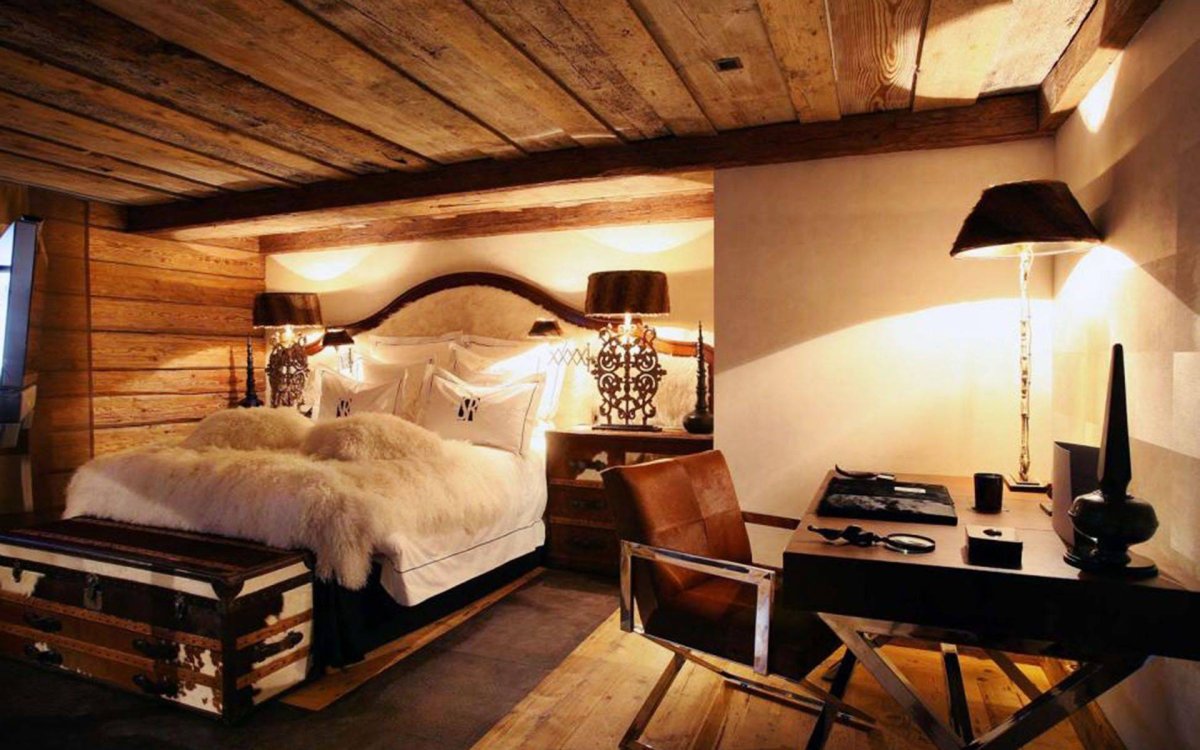 Интерьер рустикальный стиль Шале