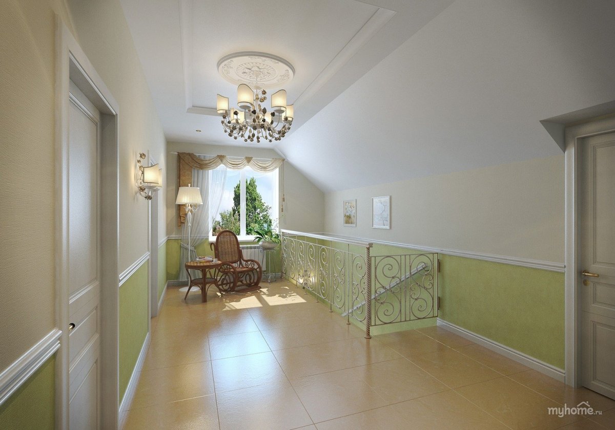 Фисташковый коридор в доме