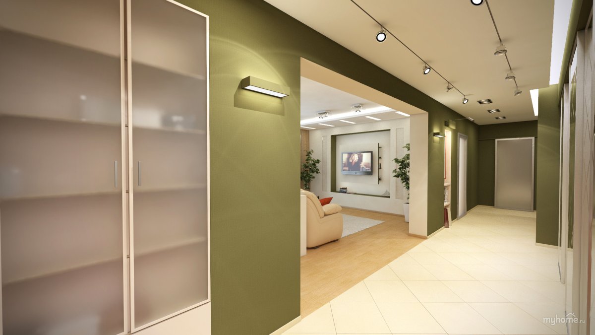Коридор цвета хаки