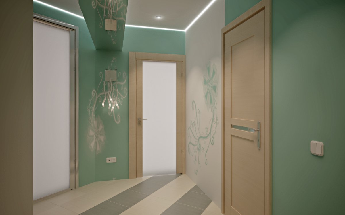 Фисташковые цвета обои для коридора