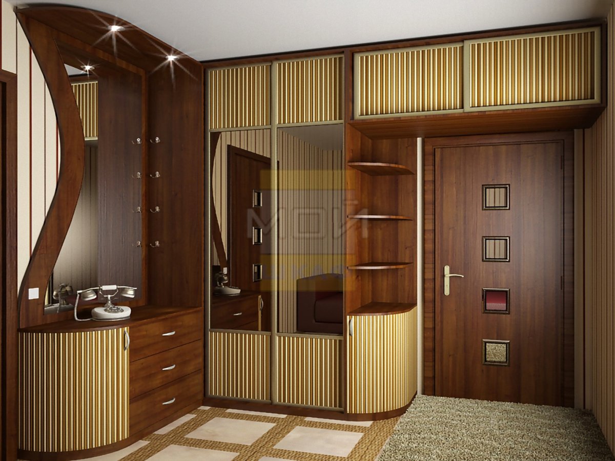 Угловой шкаф-купе в прихожую