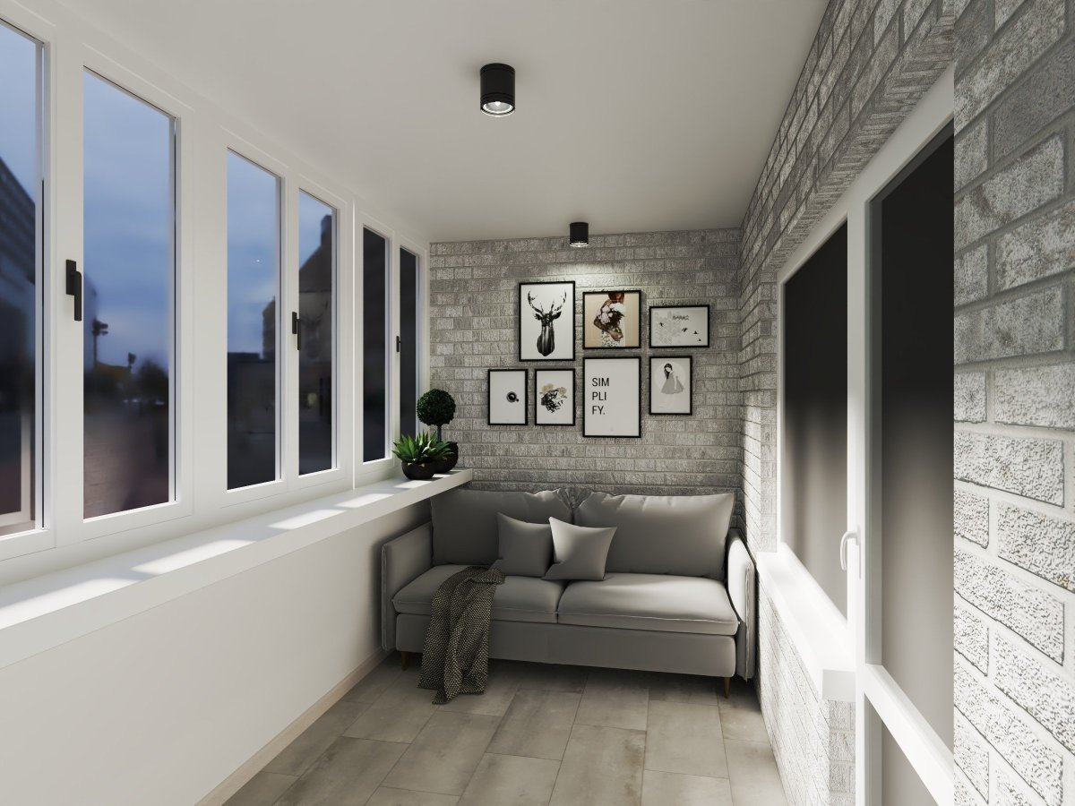 Отделка лоджии ламинатом