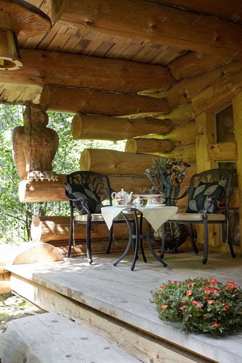 Интерьер маленькой веранды