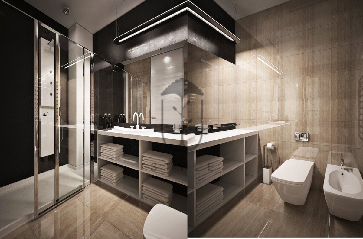 дизайн ванной комнаты в студии фото