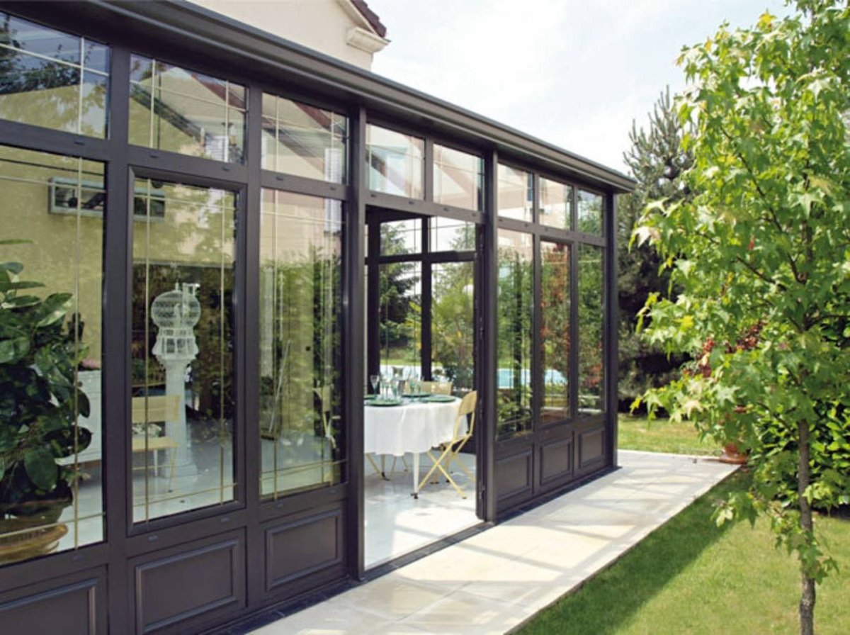 Французское остекление веранды