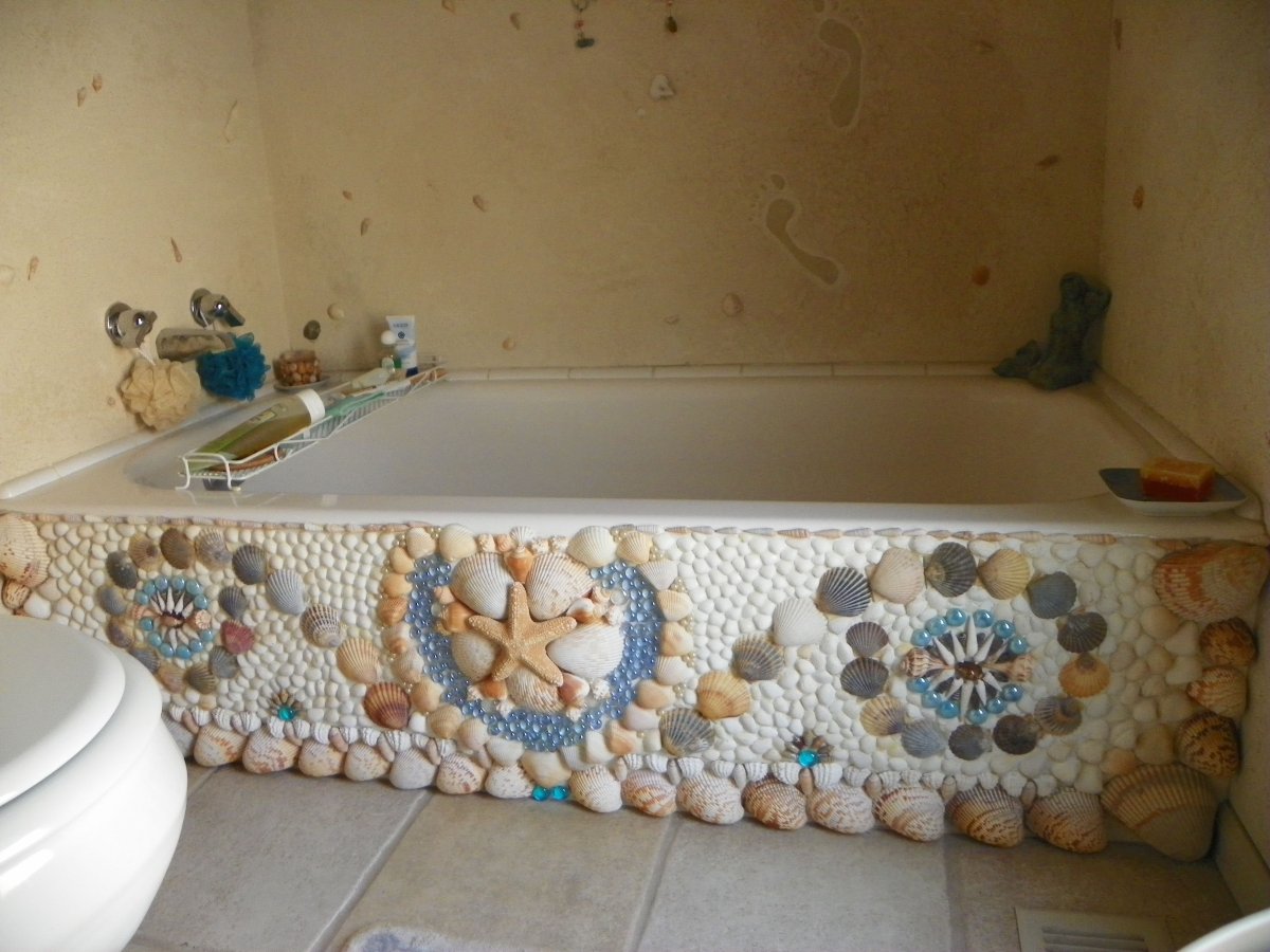 Экран под ванну «Ракушки» из ПВХ-панелей, на пластиковом каркасе, 150 см