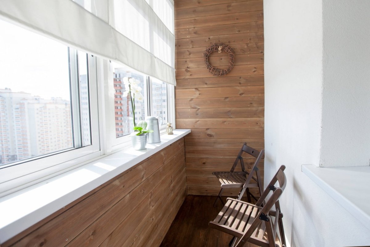 Вагонка на балконе