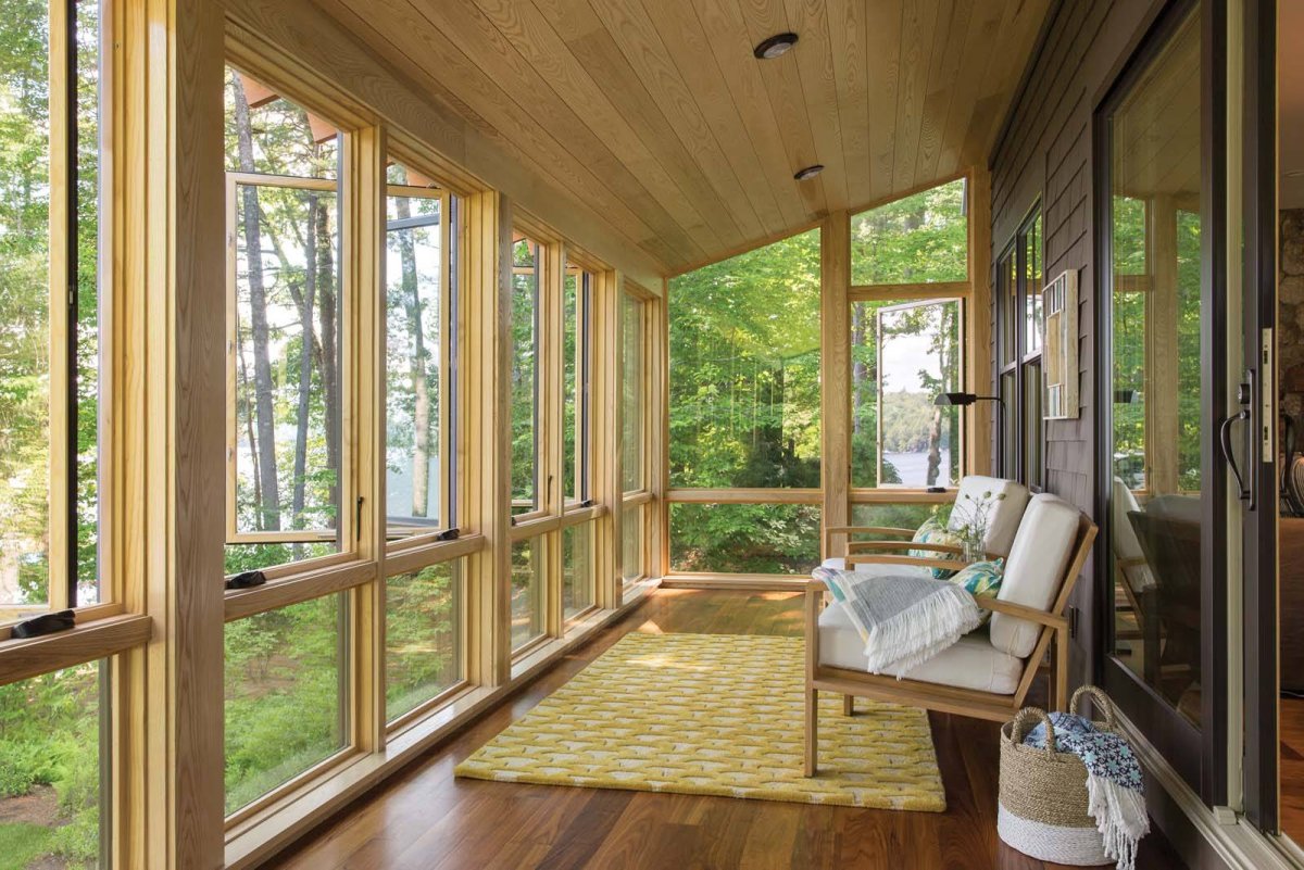 Отделка застекленной террасы